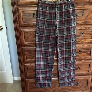 Croft & Barrel S Men's Pajama Pants - Burgundy Gray & Black